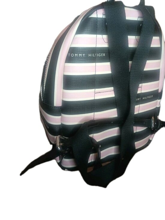 Tommy Hilfiger Pink & Black Mini Backpack Adjustable Straps New main image 6
